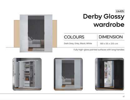 EA425 - Derby Tall 4 Door [ 3 Draws Inside ]