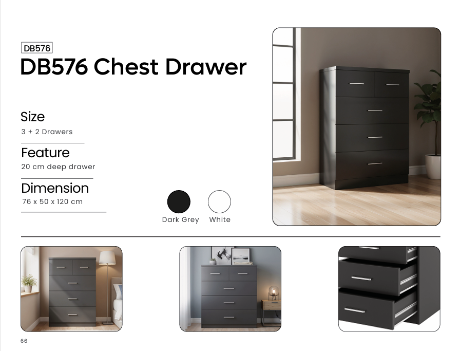 DB576 - Derby Chest Of Drawer 3+2