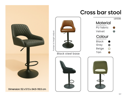 LS11336 - Cross Bar Stool