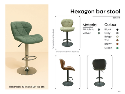 LS11338 - Hexagon Bar Stool
