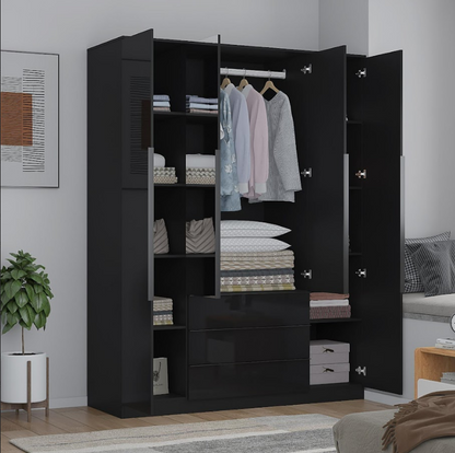 EA426 - Derby Tall 4 Door [ 3 Draws Outside ]